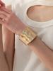 Alloy Bracelet Fashionable Irregular Gold Shiny Open Bracelet