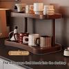 Cup Storage Rack Double Layer Design Strong Load-bearing Smooth Edge Burr Free Wooden Desktop Storage Holder