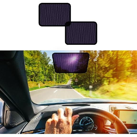 Square Baby Car Window Shades For Rear Side Windows - 2 Pack Easy Stick Rear Side Window Sun Shade That Stay In Place, Glare & UV Blocker Car Window