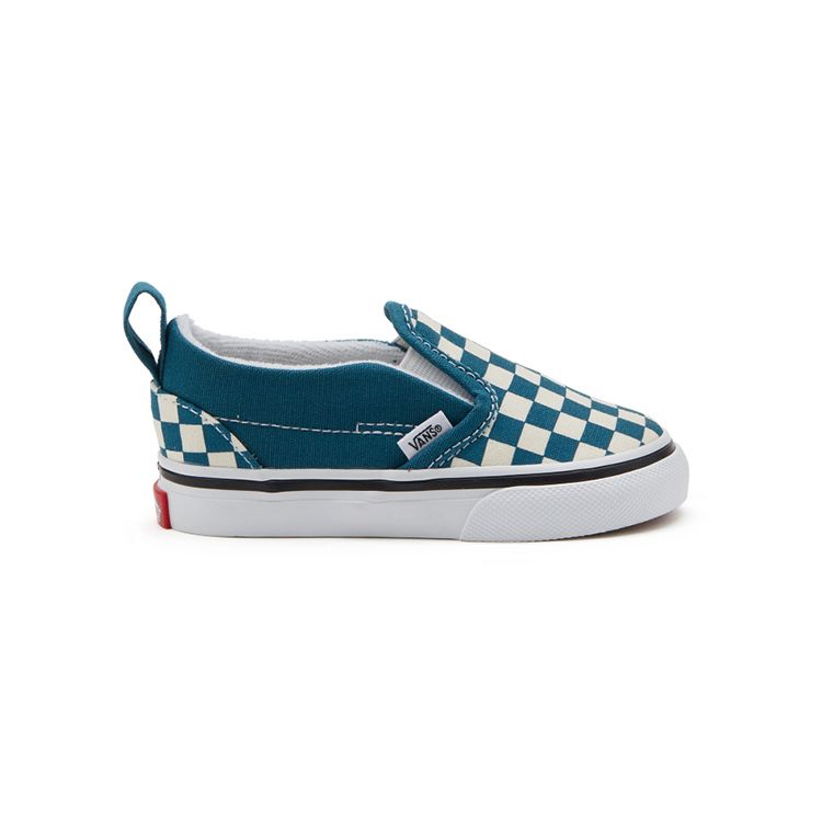 Vans Slip-On Low Top Toddler Shoes Blue And White Checkerboard Baby Shoes VN000UBS9EX