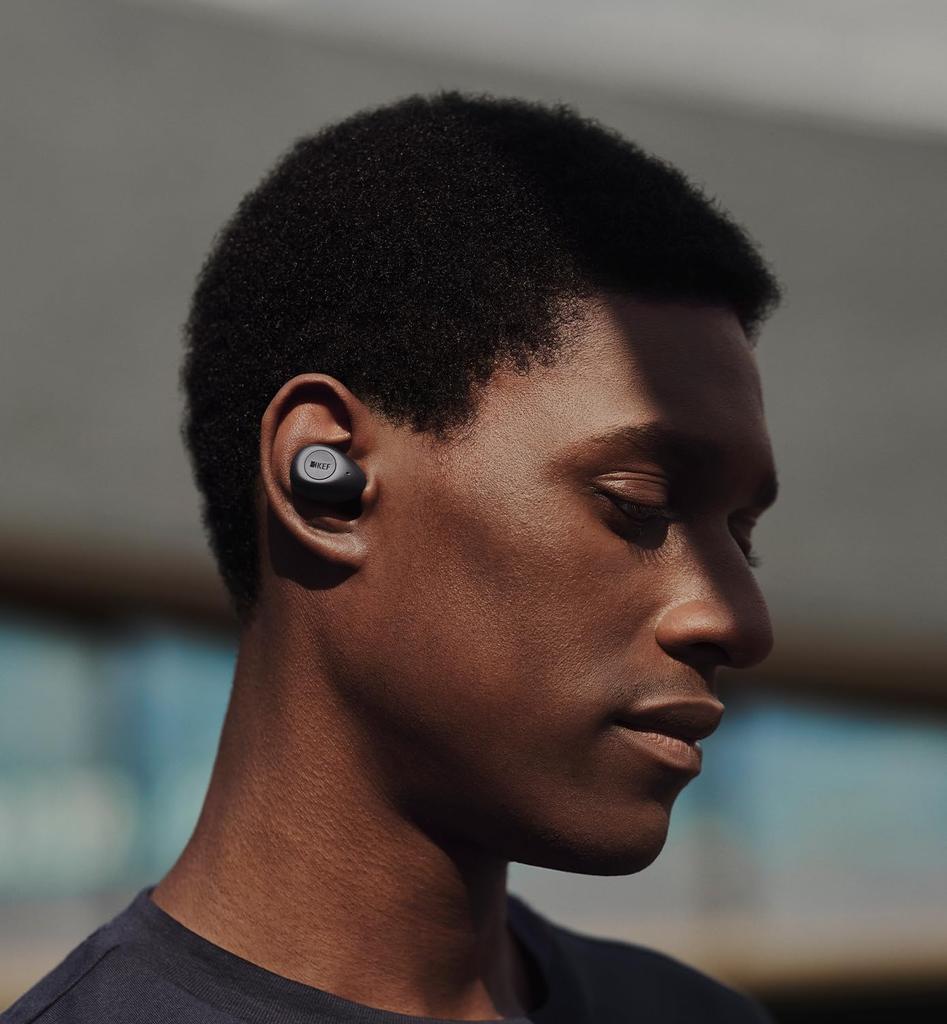 Беспроводные наушники KEF Mu3 Bluetooth 5.0 с шумоподавлением, внутриканальные, с защитой от брызг IPX5, серые