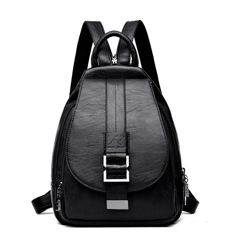 Women's Backpack Casual Soft PU Large Capacity Backpack Backpack Women's Chest Bag