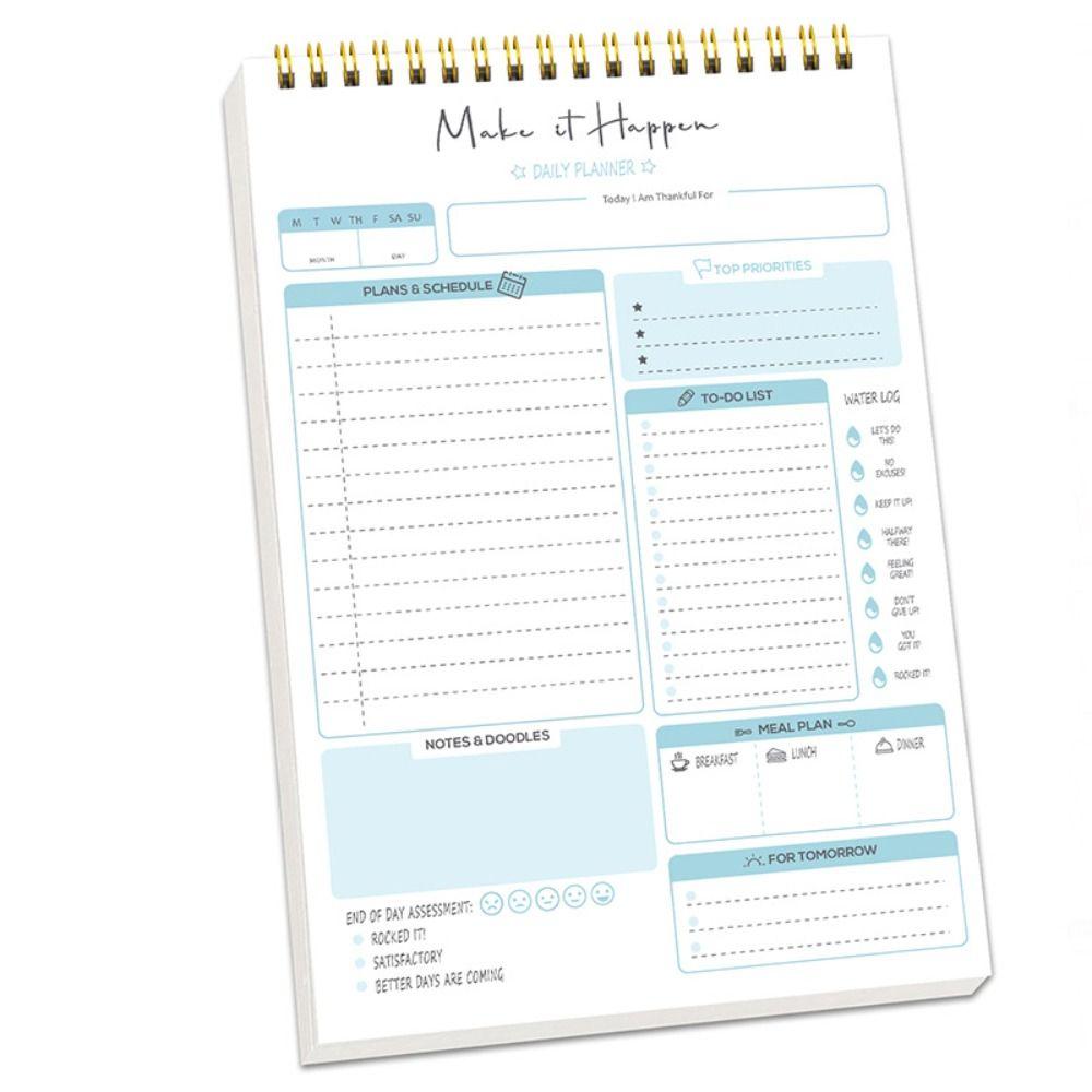 Portable To Do List Notepad Easy Tear-off A5 Agenda Planner Schedule Writing Pads Office Supplies