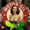 2d Flat 20*20cm Wooden Logo, Retro Motor Oil Advertising Decoration Sign, Suitable for Homes, Laundry Rooms, Gyms, Cafes, Rooms, Terraces, Kitchens