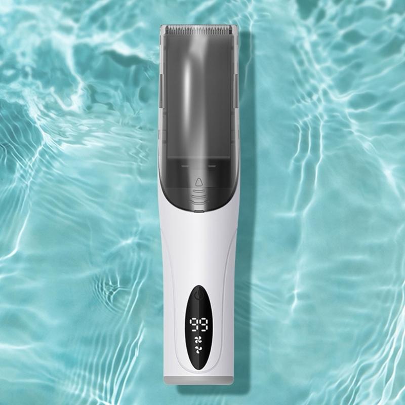 Kids Cordless Hair Clippers 3 Guide Comb Built In Suction Quiet Trimmer for Baby Safe Rechargeable Trimming Tool