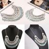 Style Ethnic Simulation Gemstone Decoration Tassel Design Women Necklace