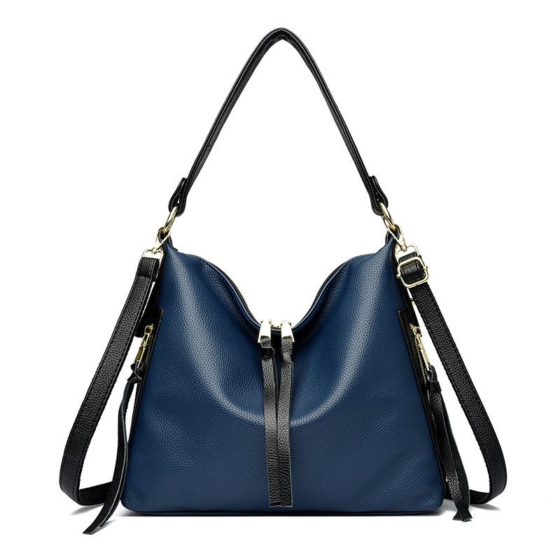 Французская популярная универсальная маленькая сумка для женщин, новая мода, однотонный простой рюкзак большой емкости через плечо