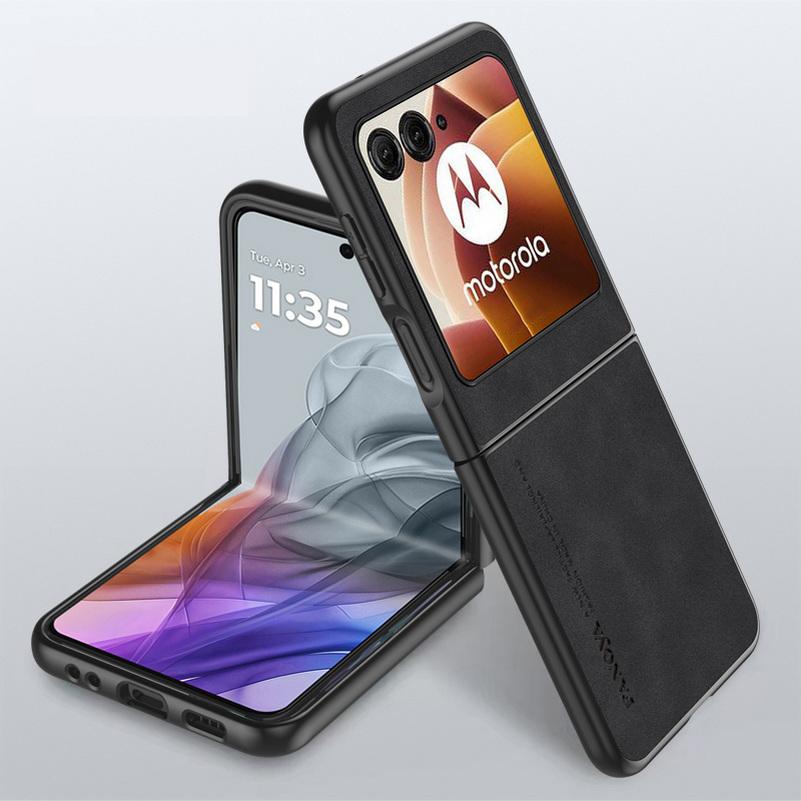 Простой кожаный удобный замшевый чехол для Moto Razr 50 Ultra RAZR 50 Motorola Razr 40 Ultra Razr40 Защитный чехол для объектива Business Cover