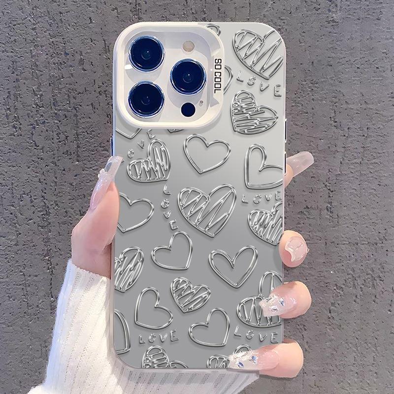 Английская любовь подходит для чехла на мобильный телефон Apple 15, iPhone 14 Pro, 13, персонализированный, полностью закрывающий, xsmax, цвет серебристый, 16 новых моделей
