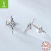 S925 Sterling Silver Star Stud Earrings, Individual Cold Wind Hollow Star Stud Earrings And Ear Jewelry