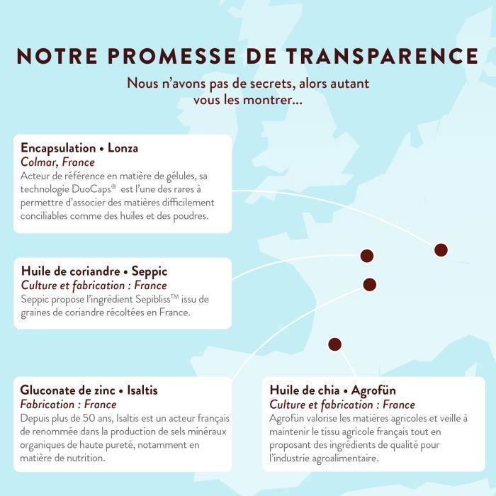 Probiotique Peau Nette - Imperfections &amp; Acné - Zinc + Ortie - 60 gélules Vegan - Nutri&amp;Co