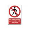 Scan Sign: No Unauthorized Persons Beyond This Point