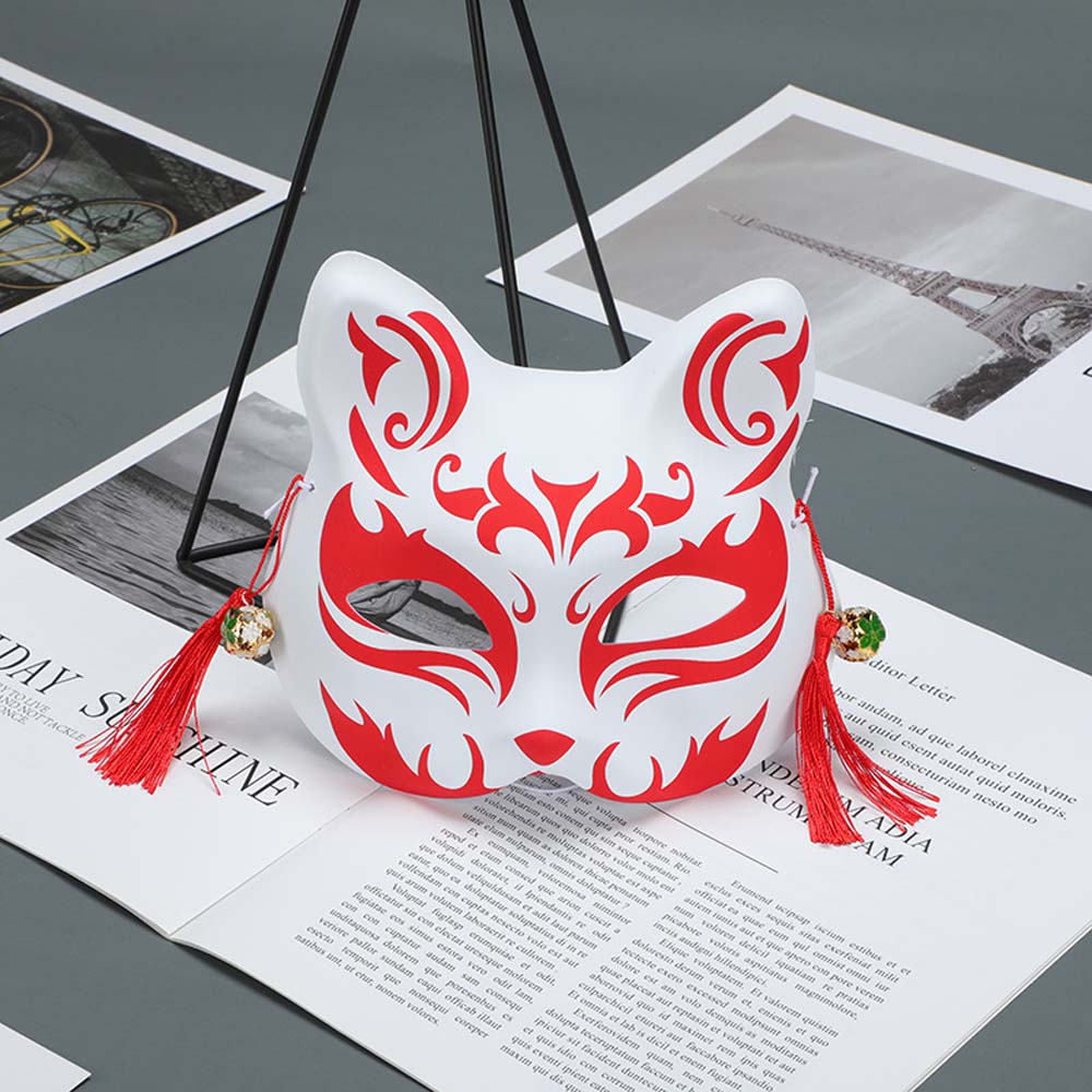 Plastic Japanese Anime Headwear Cat Mask Cosplay Mask Party Props Demon Slayer Party Mask Props