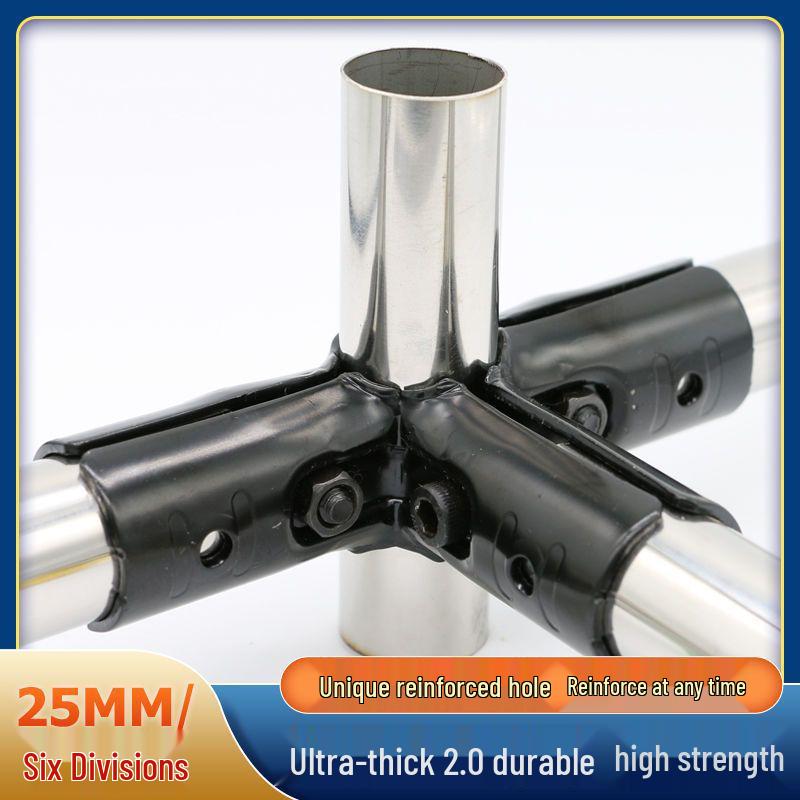 Stainless Steel 25mm Six-Point Pipe Connector for Galvanized and Iron Pipes