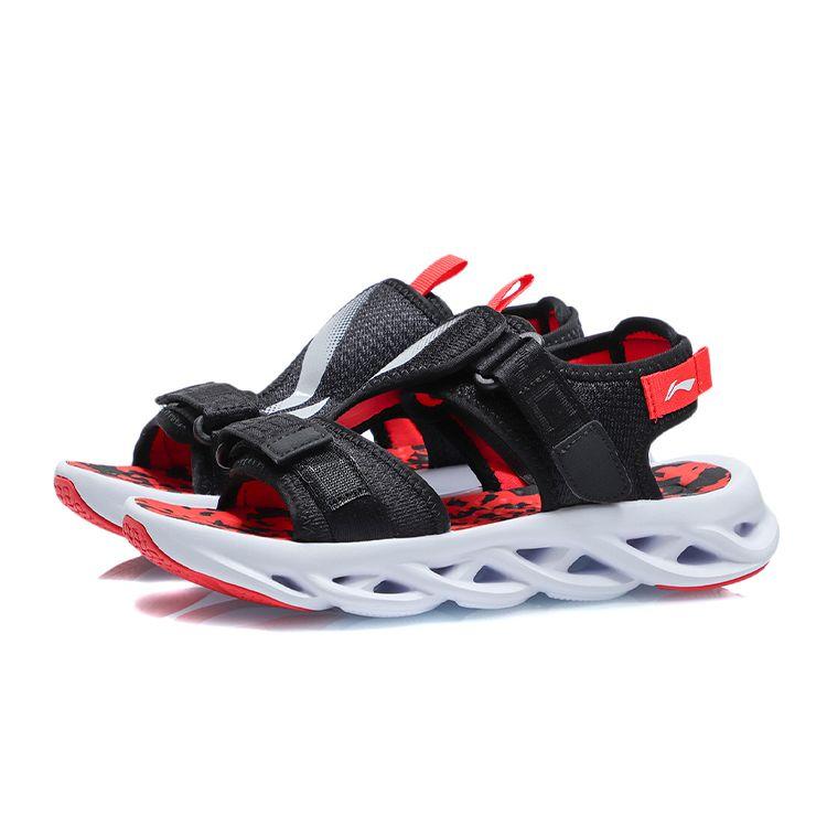 Сандалии Li Ning Kids Arc с амортизацией Детские сандалии Черный Красный YKUR006-1