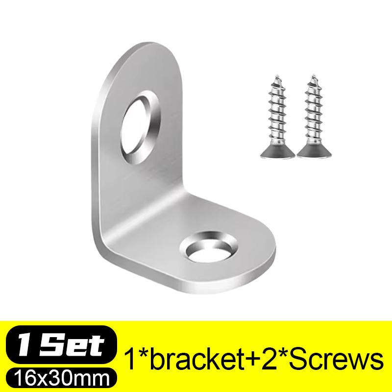 20/1 комплектов угловых кронштейнов L-образной формы из нержавеющей стали, угловые соединители L, крепеж для полок для каркаса опоры мебельного шкафа