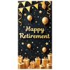 Retirement Party Banner Gift Box Design Party Decoration Polyester Material Party Backdrop for Photo Shoot Indoor Celebration
