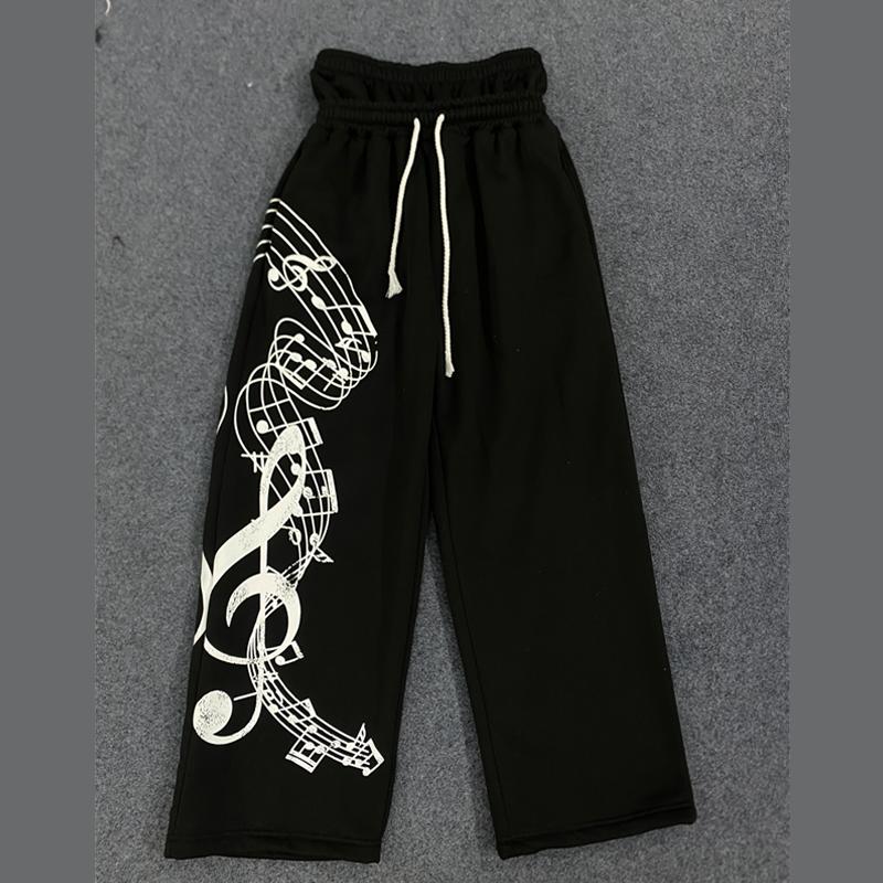 Европейские и американские ретро уличные спортивные штаны с принтом граффити