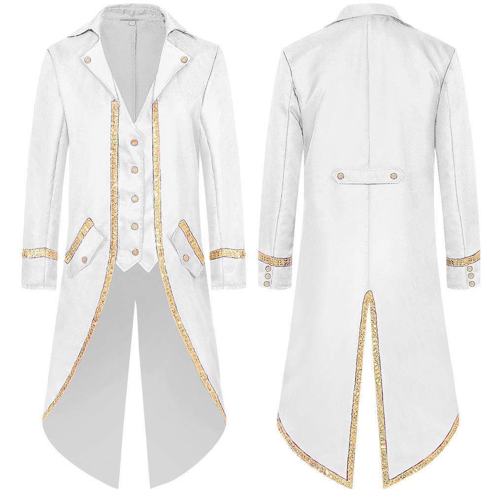 European & American Steampunk Medieval Halloween Tailcoat for Men