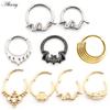 Alisouy 1PC Нержавеющая сталь Летучая мышь Пчела Змея Лист Нос Кольцо Daith Пирсинг Украшения Серьги-кольца для козелка хряща Спиральные серьги