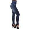 Модные джинсовые брюки с принтом, женские тонкие бесшовные джинсовые леггинсы с высокой талией