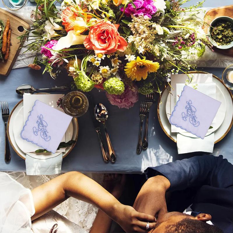 1 шт. Happy Tears впитывающие банданы для свадебной вечеринки 28*28 см белые хлопковые носовые платки полотенце для рук