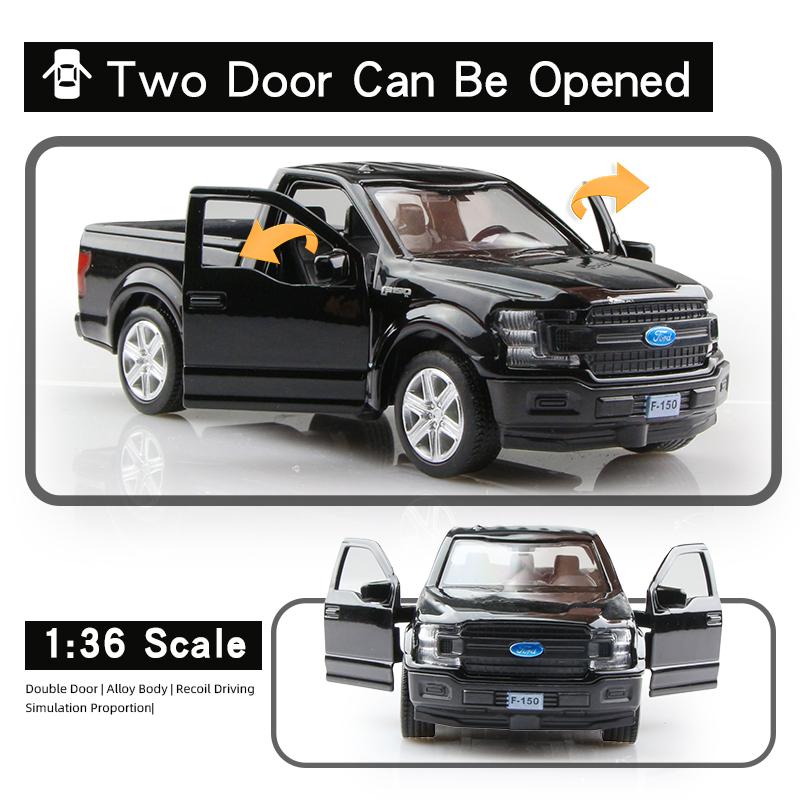 Ford F150 SVT Raptor 2018 Пикап Симулятор Литье под давлением и Игрушечные Транспортные Средства Машинка с инерционным механизмом и открывающимися дверями RMZ city 1:36 Коллекционных Моделей из Сплава