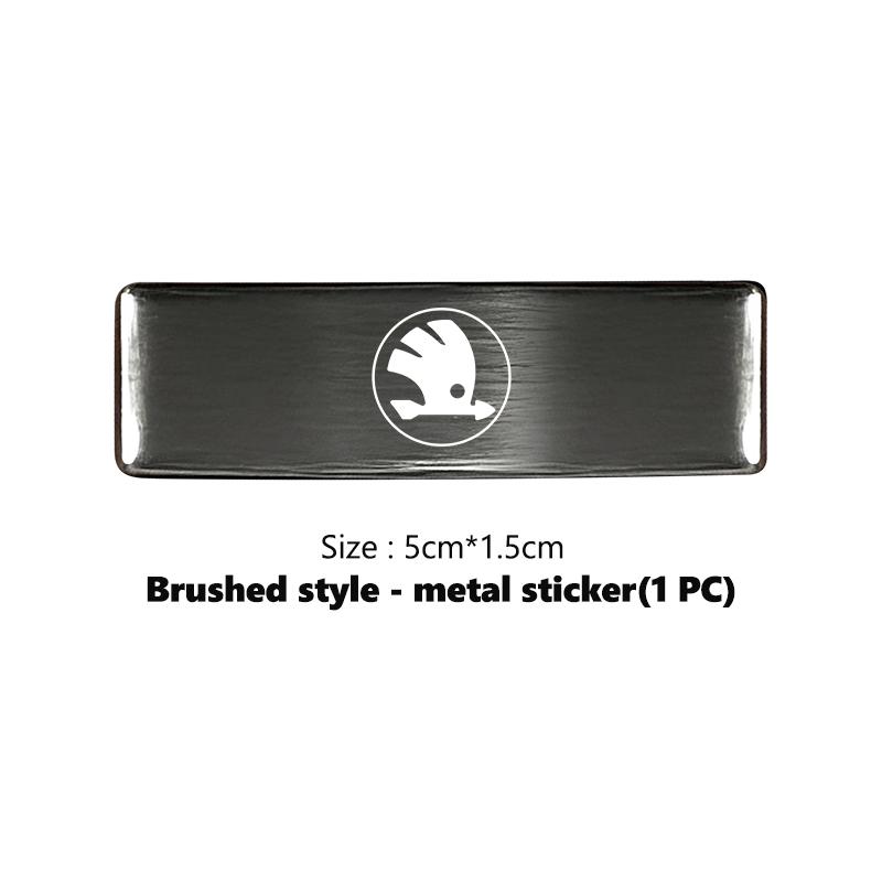YJXH1 Car Styling Body Trunk Sticker Badge Auto Decoration Accessories For Skoda Fabia Kodiaq Kamiq Superb Yeti Octavia Enyaq Rapid