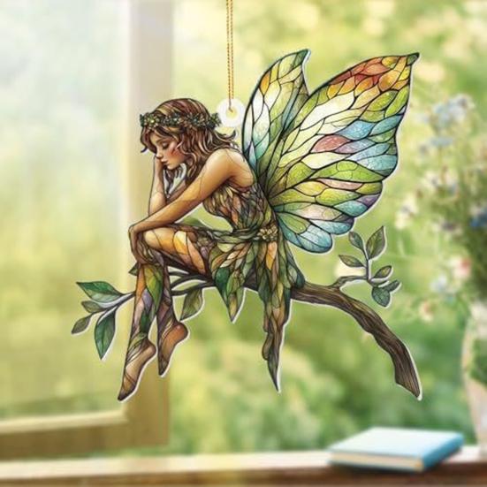 Плоские акриловые подвески-животные, разноцветные ловцы солнца, украшения для подвешивания на окно, на елку, декор для сада, ручной работы, подарок для любителей бабочек