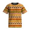Ethnic Shirt Men T-shirt Totem Printing Short Sleeve Summer O-neck Casual Pullover For Male Fashion Street Clothing Daily Tees