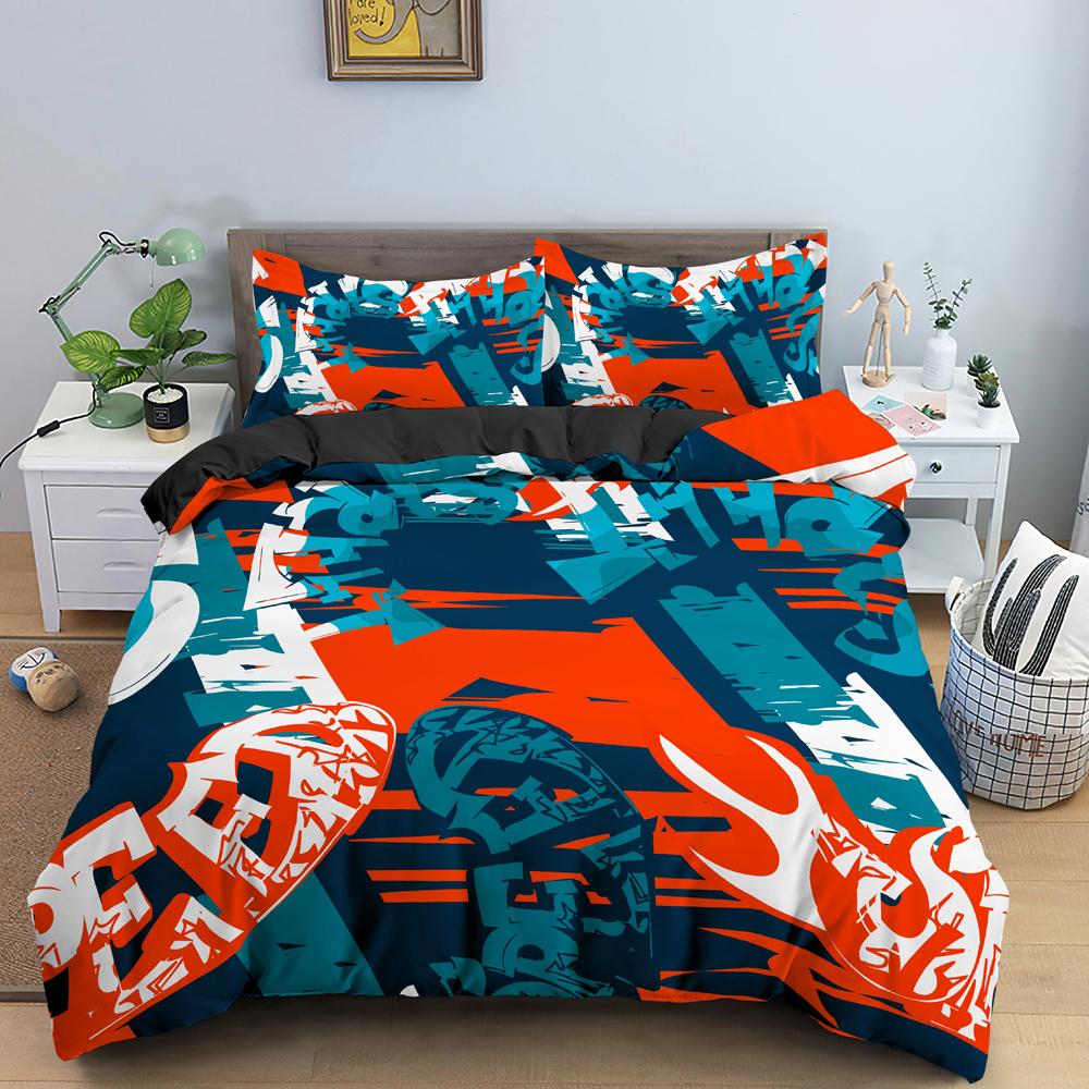 UFO Pattern Duvet Cover Set Mysterious Alien 3D Print Polyester Comforter Covers King Size for Kids Boys Girl Teen Bedding Sets