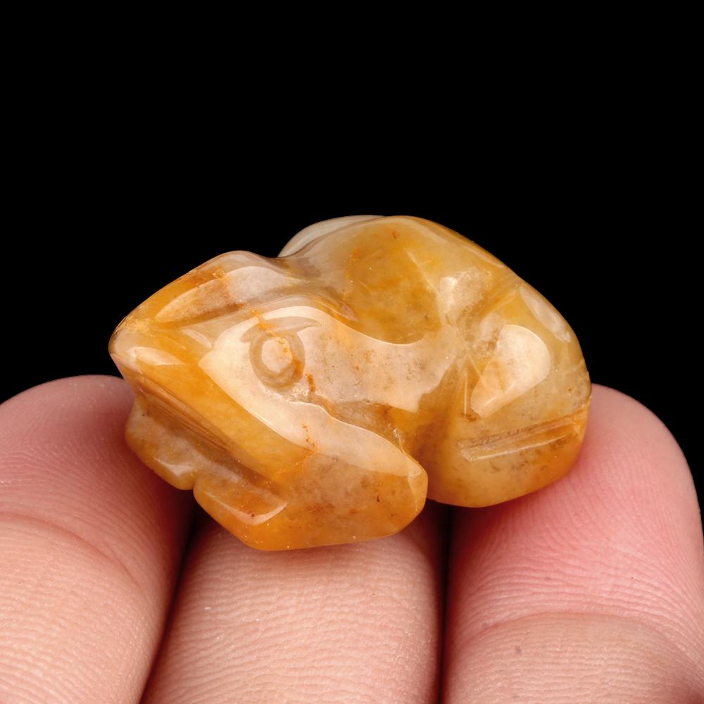 1 шт., мини-исцеляющий кристалл, резные украшения в виде лягушки, декоративные украшения из натурального камня, энергетический страж, домашний декор, ювелирные изделия, небольшая мебель для подарков на Хэллоуин