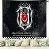 BJK Besiktas Wall Tapestry Aesthetic Wall Hanging Printed Fabric Blanket Decorative Tapestries for Bedroom Living Room Home Decor