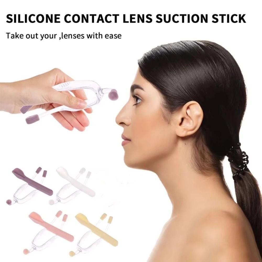 Soft Tip Tweezer Contact Lens Wearing Aids Plastic Soft Tip Contact Lens Remover Daily Eye Care
