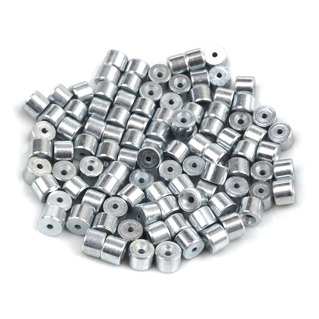 ECR016 100 шт. Ремонтный комплект для автомобильного стеклоподъемника, стальной трос, концевой штифт, стопорная втулка, обжимная заклепка 6,5x5/1,7 мм