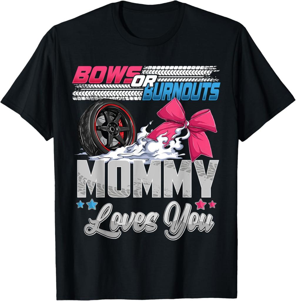 100 Cotton Burnouts Or Bows Gender Reveal Party Announceunisext Mommy T Golf Gift Tshirt For Unisex And Unisex