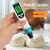 Digital Food PH Meter 0.00~14.00pH Temp PH Tester EC Meter for Meat Dough Sausage Cheese Soil Tester High Accuracy