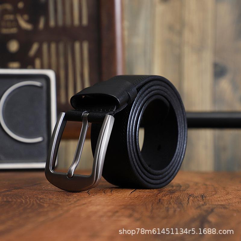 Retro Belt Leather Pin Buckle First Layer Pure Cowhide Handmade Personalized Casual Jeans Youth Versatile