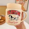 Small Gift with Lid Cake Cup Cartoon Cute Puppy Mug Simple Set Home Water Cup Girl Girl Heart