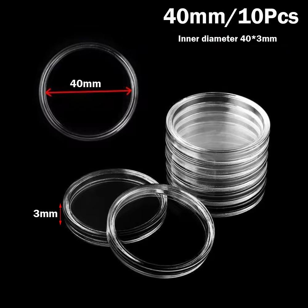 Пластиковые капсулы для монет Прозрачный контейнер для монет Капсулы для хранения Главная