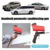 Small Sandblasting Gun Adjustable Handheld Pneumatic Blasting Gun Steel Pneumatic Sand Blaster 700CFM for Polishing Rust Removal