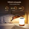 Rechargeable RGB Wood Grain Night Light with Remote - Creative Bedside Lamp