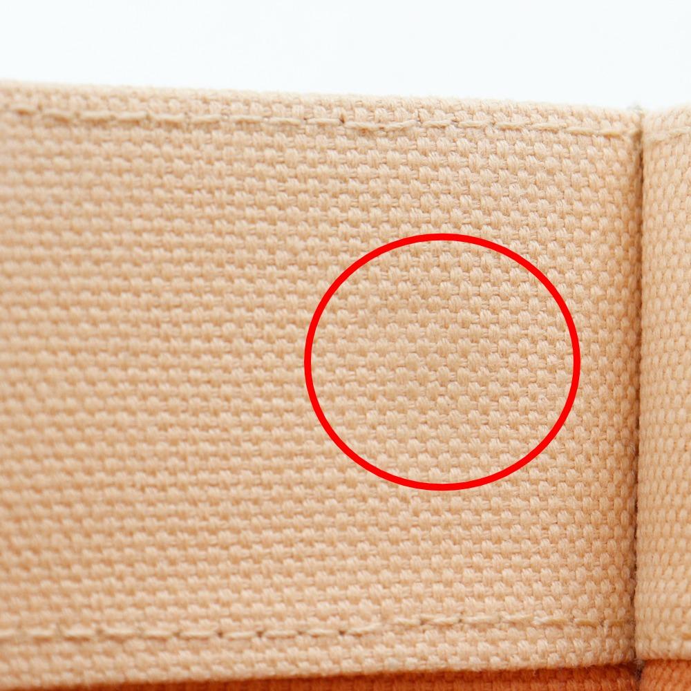 HERMES Bora Bora PM Handbag Orange canvas Women Used