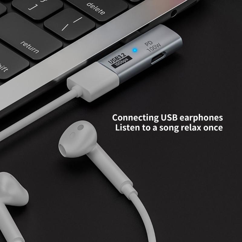 Высокоскоростной USB3.0 адаптер-хаб Type C с PD 100 Вт Power Delivery 10 Гбит/с USB-адаптер Корпус из алюминиевого сплава