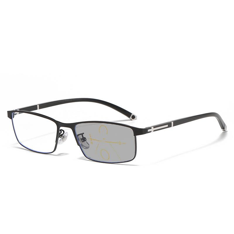 Деловые мультифокальные фотохромные очки для чтения для мужчин Качественные прогрессивные очки для защиты от синего света Модные очки для близи и дали