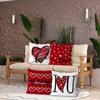 Кросс-бордер День святого Валентина Красная плюшевая подушка-плед в форме сердца для декора домашнего дивана.