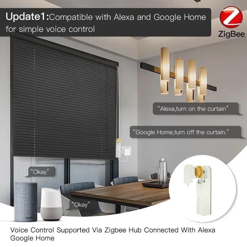 MOES ZigBee3.0 DIY Chain Motorized Bluetooth Roller shutter Blinds Shades Drive Motor Tuya Smart APP Alexa Google Voice Control