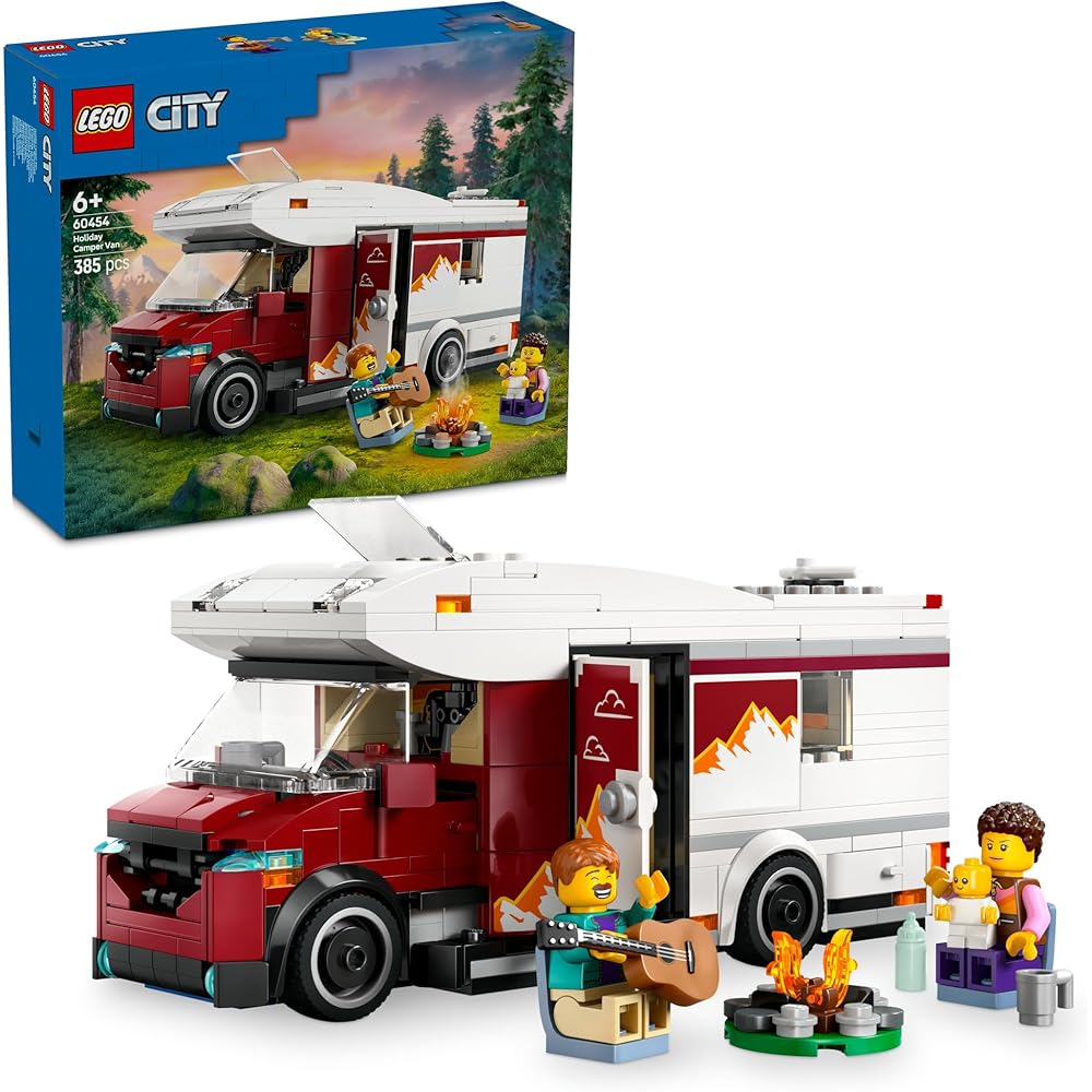 Набор для сборки LEGO City Праздничный кемпер, 6-9 лет, Машина, Блоки 60454