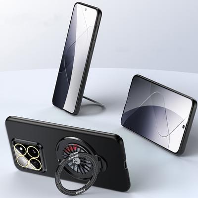 VOERO Чехол для Xiaomi 14 Pro из ПК с вращающейся гироскопической подставкой и защитной пленкой для объектива