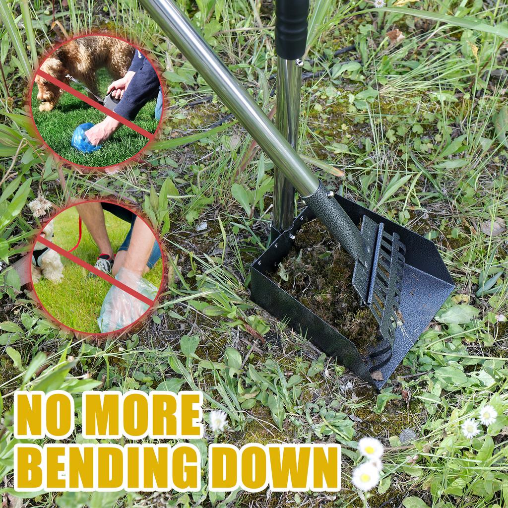 Набор из 2/3 предметов для уборки собачьих экскрементов с длинной ручкой, многофункциональный металлический лоток, грабли, лопатка, совок для сбора собачьих экскрементов для уборки отходов домашних животных